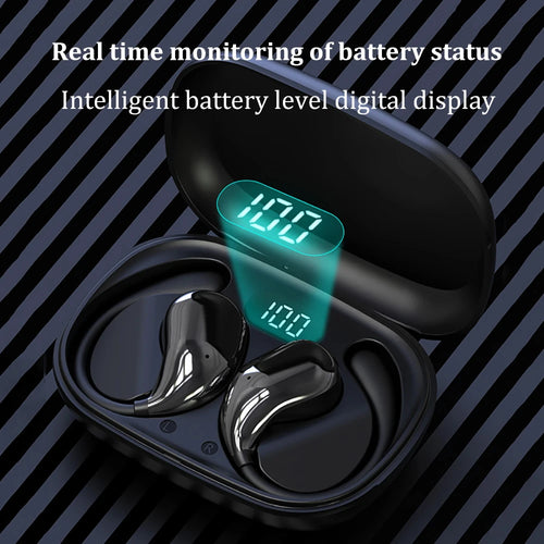 Auriculares Bluetooth 5.4 TWS — HiFi Estéreo, Display LED e Touch, À Prova de Água