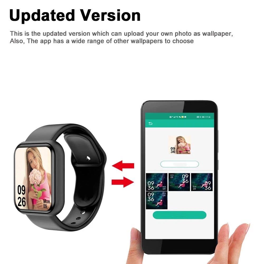 Smartwatch Fitness Unissexo com Monitor de Saúde e Música — Versão B