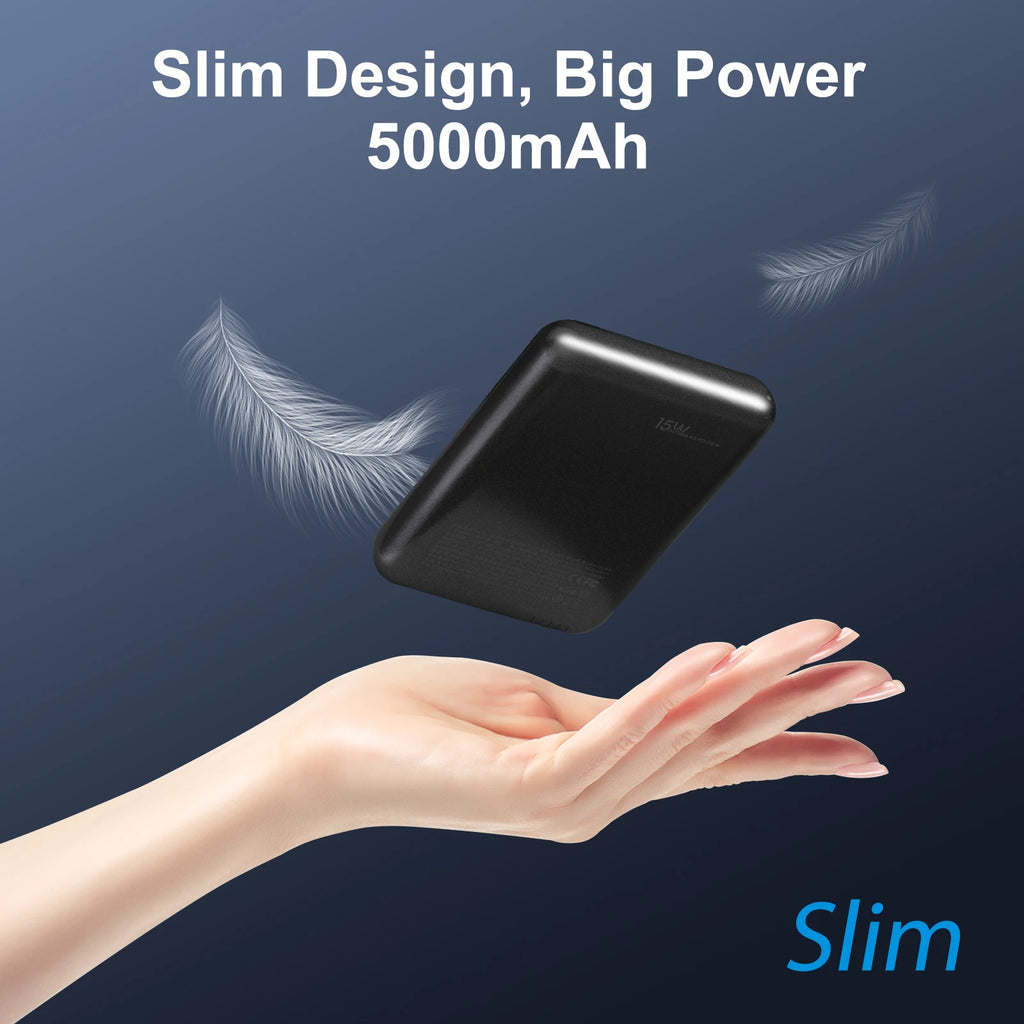Power Bank Magnético Portátil 5000mAh 20W para iPhone 12-16
