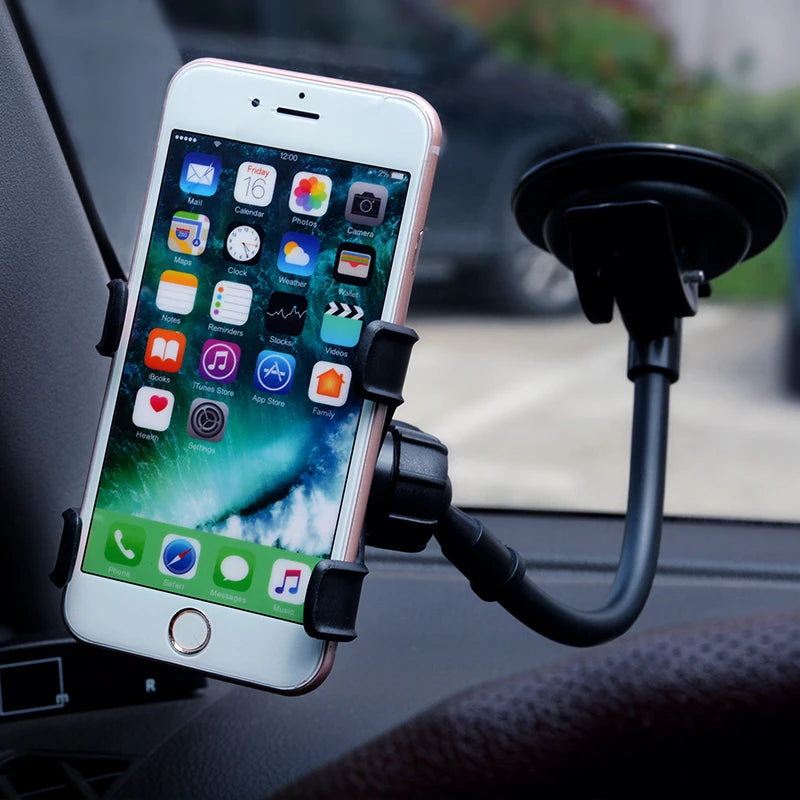 Suporte Telefónico Universal para Carro — Dashboard, Para-brisas e GPS 360°