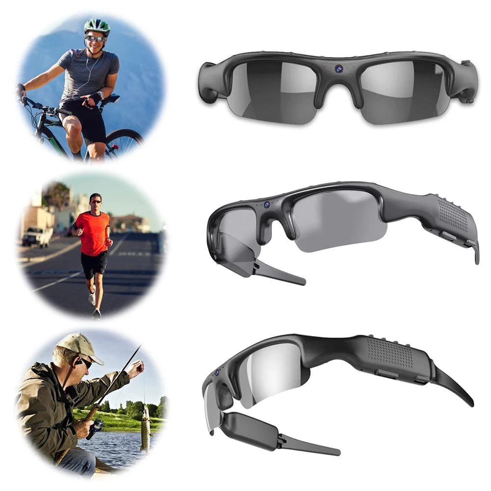 Óculos de Sol com Câmara WiFi 1080P — Gravação HD para Carro, Ciclismo, Caminhadas e Pesca