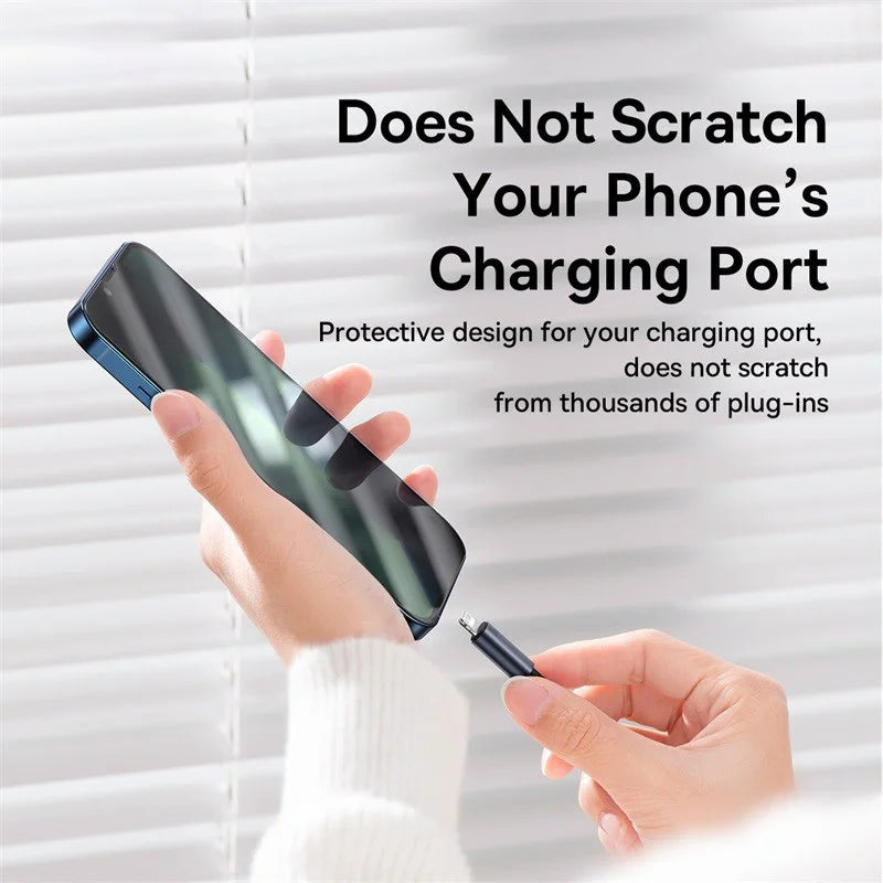 Cabo Baseus USB-C para Lightning iPhone 20W PD — Nylon Trançado 1m/2m/3m