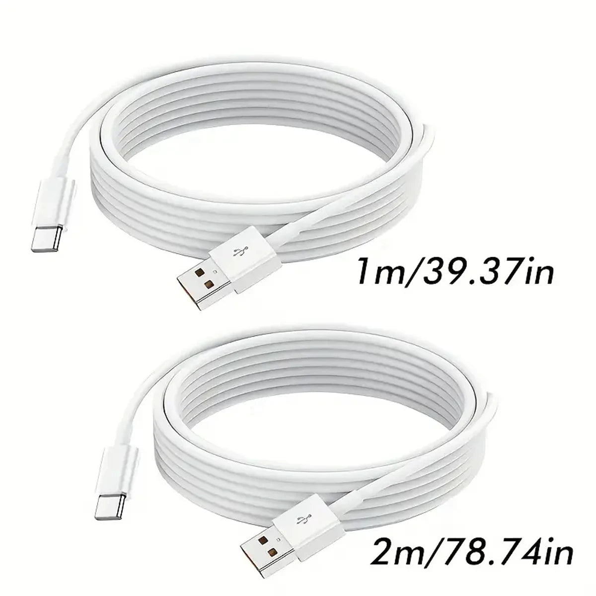 Cabo USB-A para USB-C Carregamento Rápido — 1m e 2m