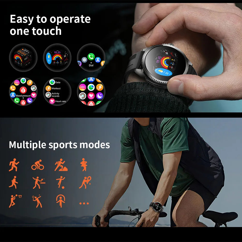 Smartwatch 2026 — NFC, GPS, Bússola, Altitude e Monitorização de Saúde Completa
