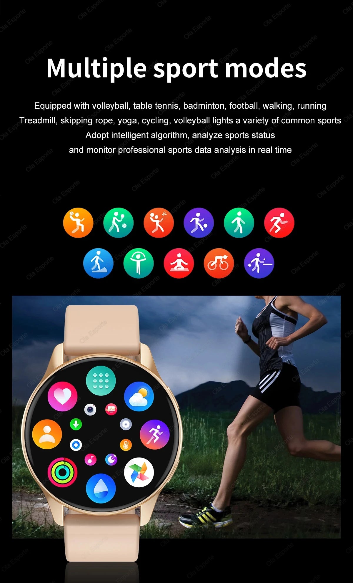 Smartwatch Ultra Fino em Aço Inoxidável — Design Slim Premium, Saúde Completa e Notificações