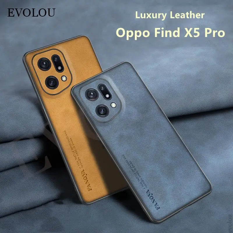 For Oppo Find X5 Pro Case Luxury Sheepskin Leather Silicone Shockproof Bumper Cover for OPPO Find X5 X3 Lite X3Neo x7ultra Shell