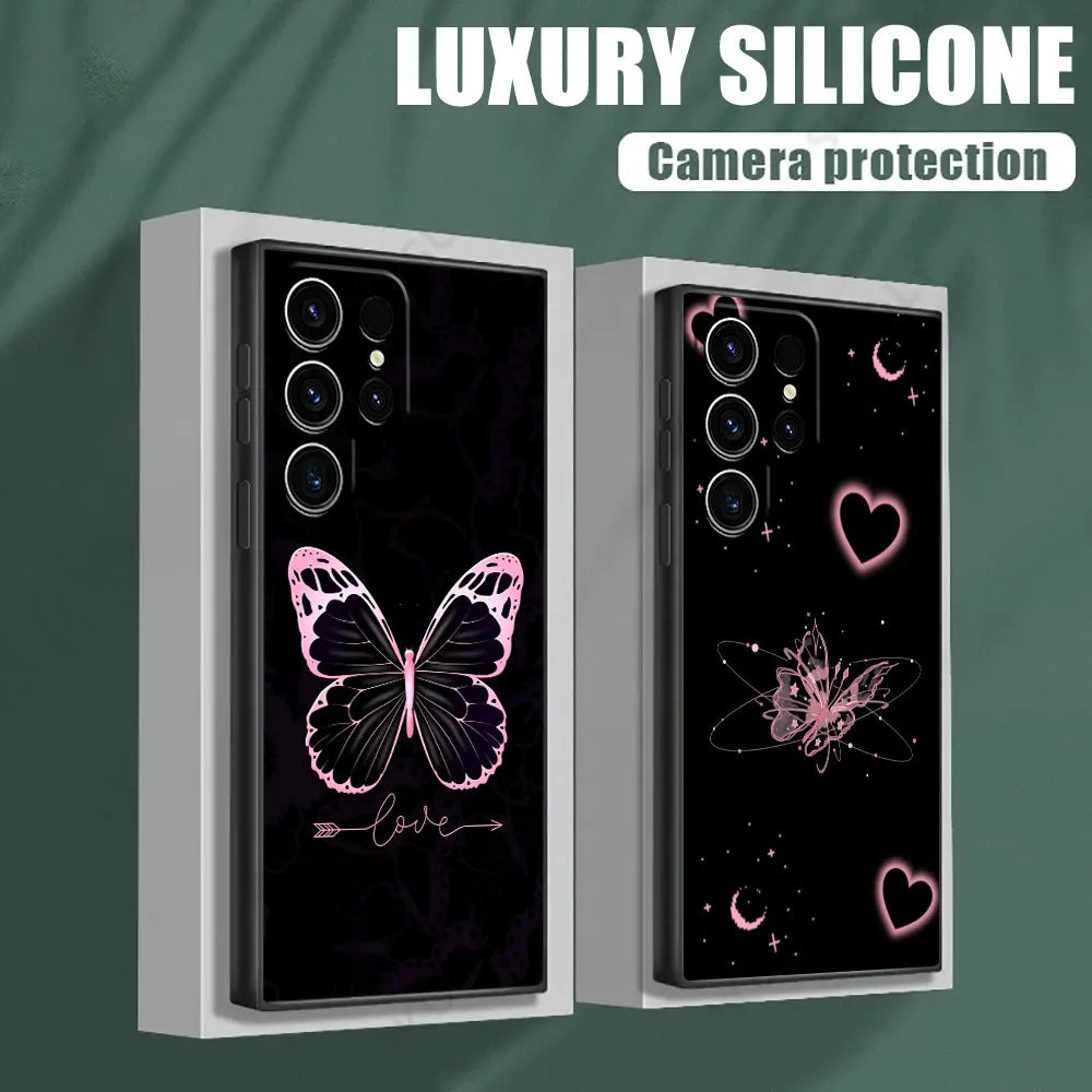 Capa Silicone Borboleta para Samsung Galaxy S Series