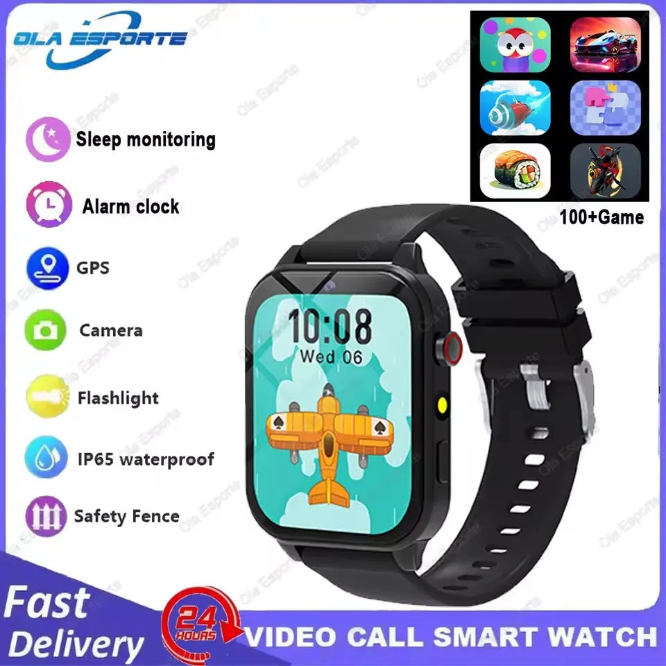 Smartwatch Infantil 2025 com 100+ Jogos — Ecrã HD, Música, Iluminação e Presente para Rapazes e Raparigas