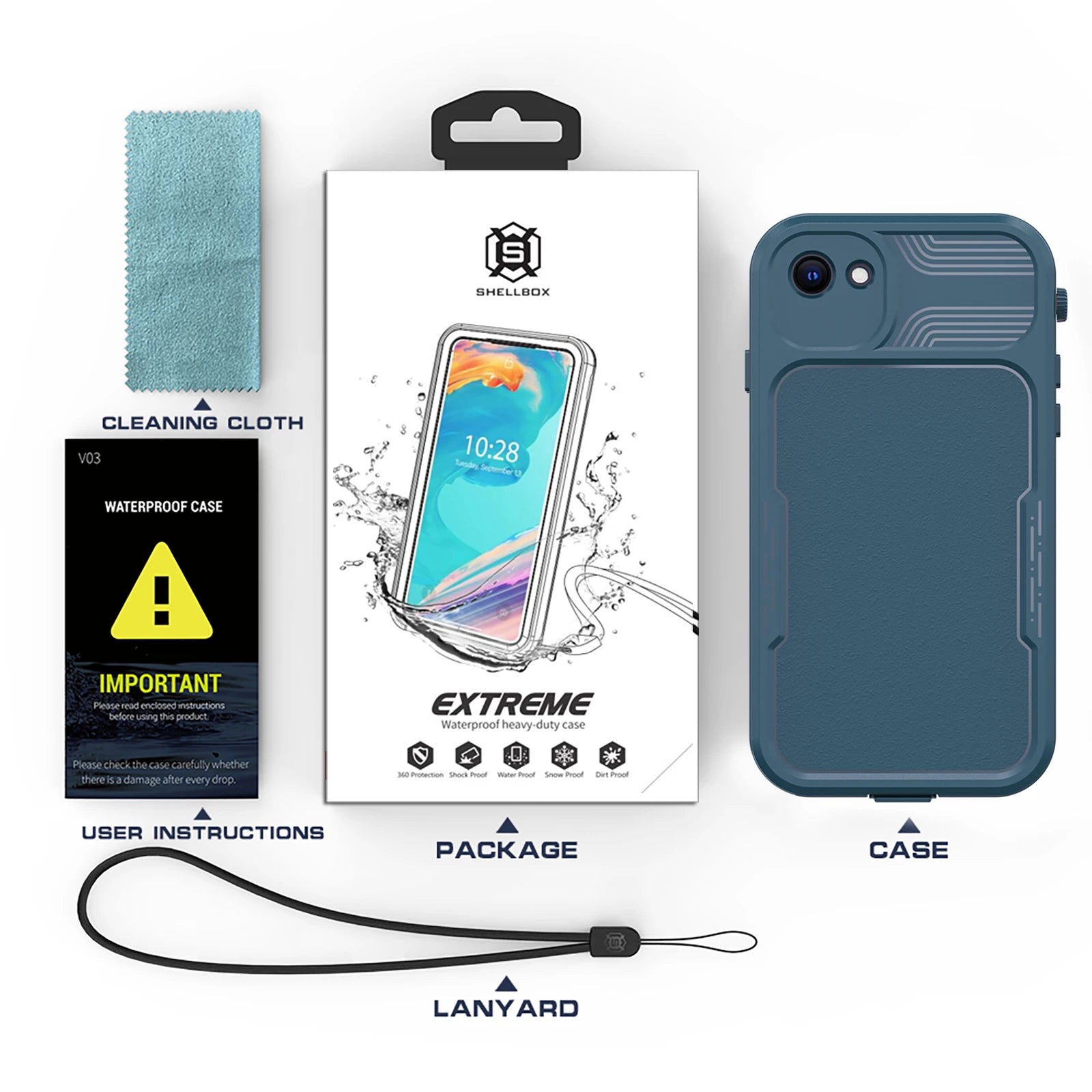 Capa Impermeável IP68 para iPhone SE e iPhone 7/8
