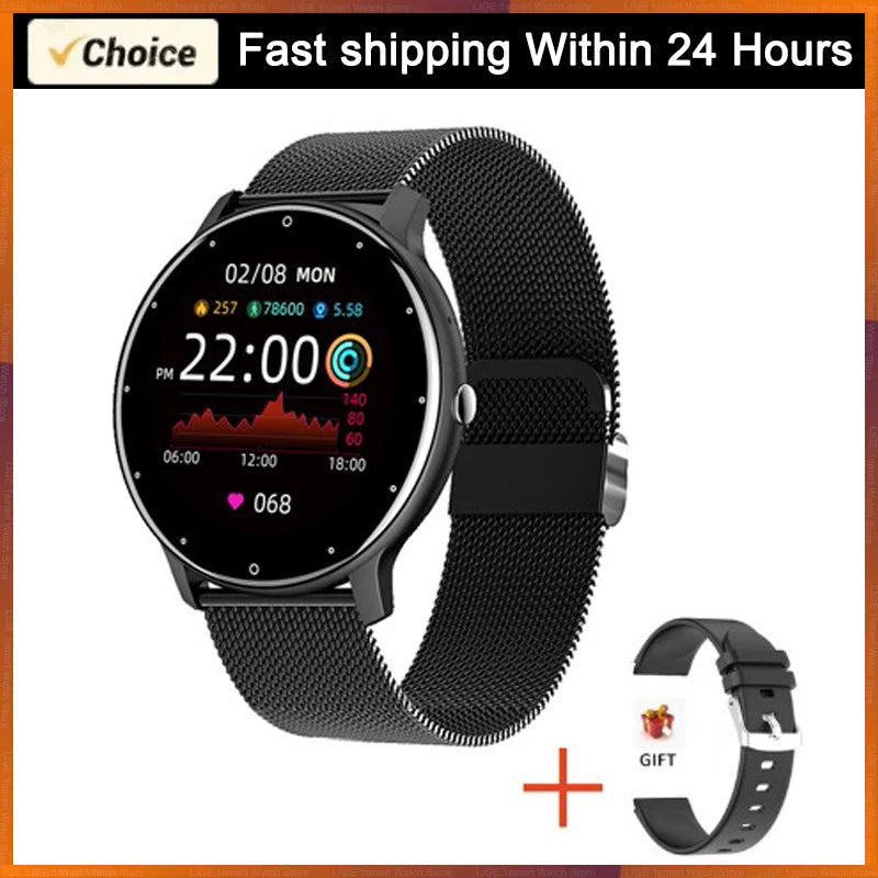 Smartwatch LIGE 2026 com Monitor Cardíaco e Fitness para Android e iOS