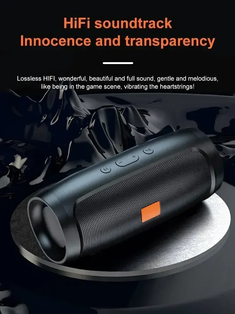 Coluna Bluetooth 5.0 Portátil IP65 Resistente à Água com Bateria Longa