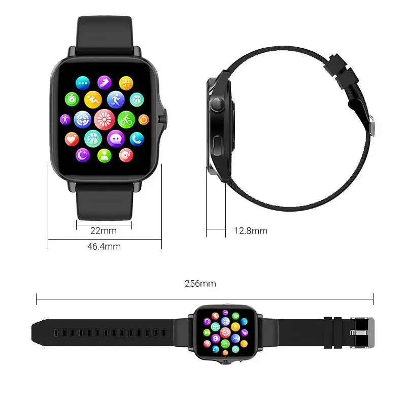 Smartwatch Bluetooth 1.44'' com Monitor de Saúde, Oxigénio e Pressão