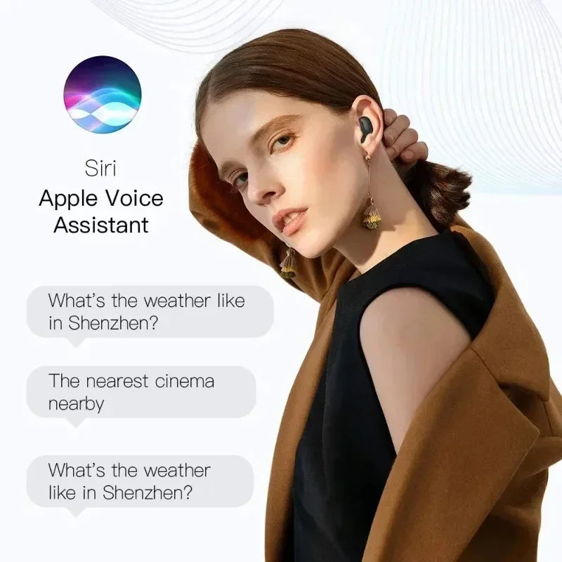 Auriculares Bluetooth TWS E6S — Cancelamento de Ruído e Microfone para iPhone e Xiaomi