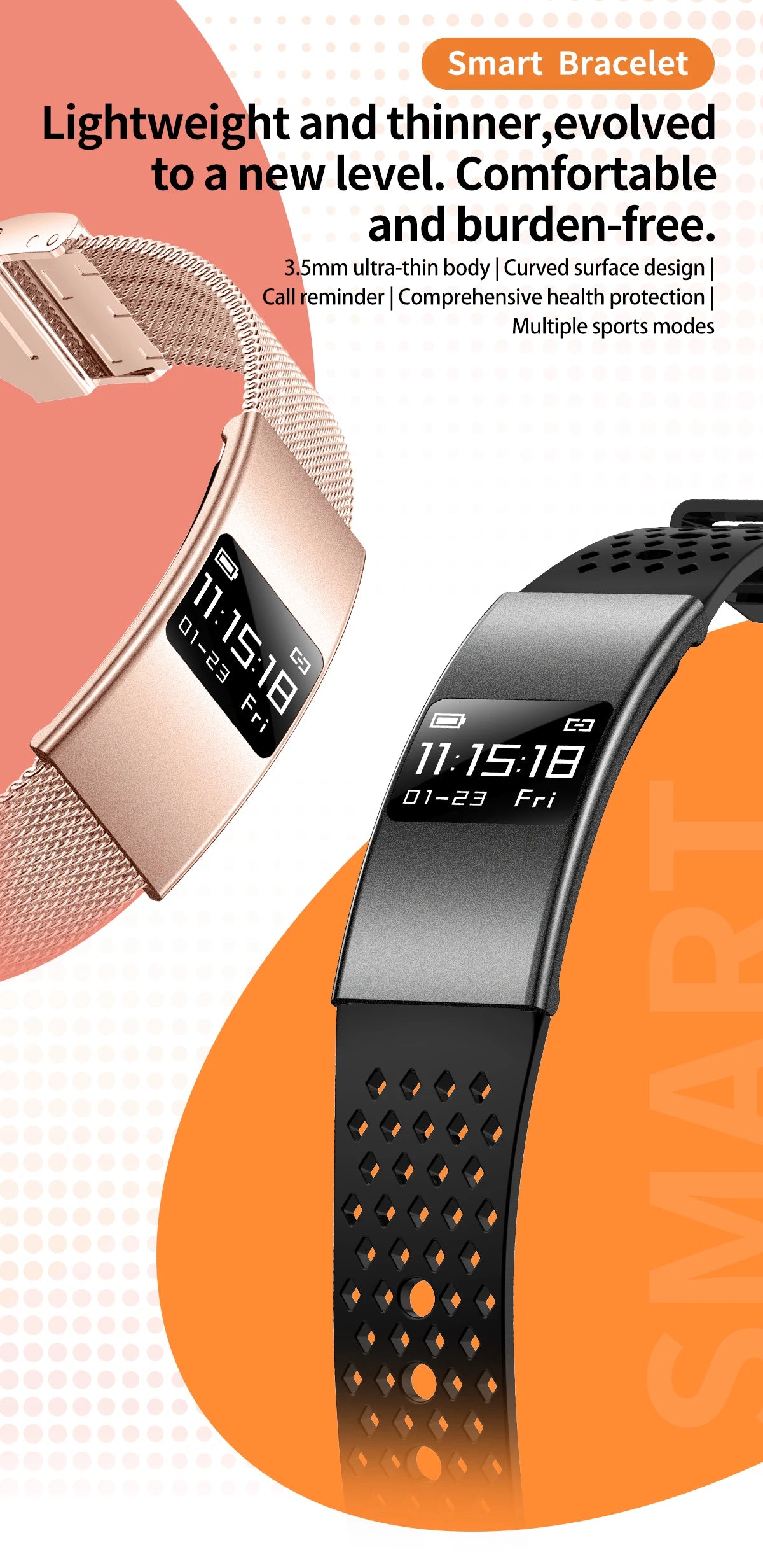 Smartwatch 2026 Estiloso — Múltiplos Modos de Exercício, IPX8 e Presente Perfeito
