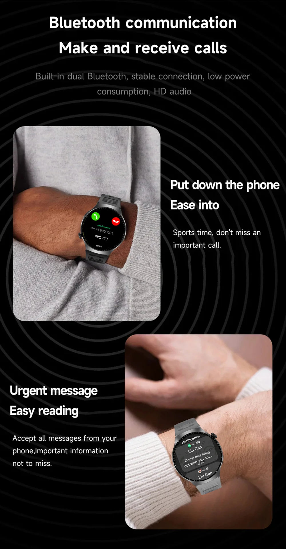 Smartwatch GT4 HD 1.52'' com Chamadas Bluetooth e Assistente de Voz