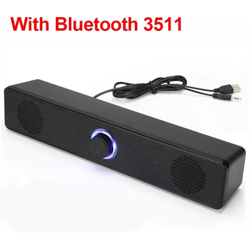 Soundbar Bluetooth e USB — Para TV, PC, Laptop e Gaming com Som Surround
