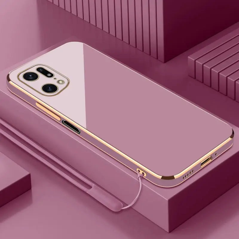 For OPPO Find x6 pro Case oppo Find X5 Pro x5 Find x3 Pro X2 Lite X5 Lite x3neo Case Luxury Square Plating Shockproof Back Cover