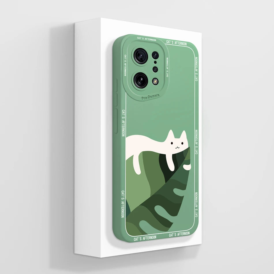 Capa Silicone Líquido Estilo Artístico para OPPO Find X5 Pro Lite