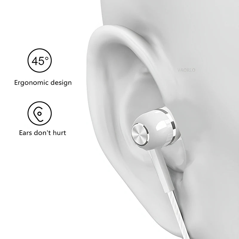 Auriculares com Fio 3.5mm HIFI Bass — Estéreo, Microfone e Desporto