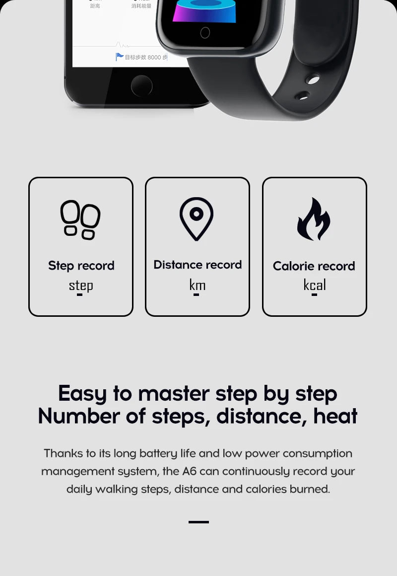 Smartwatch Fitness Unissexo com Monitor de Saúde e Música — Versão B