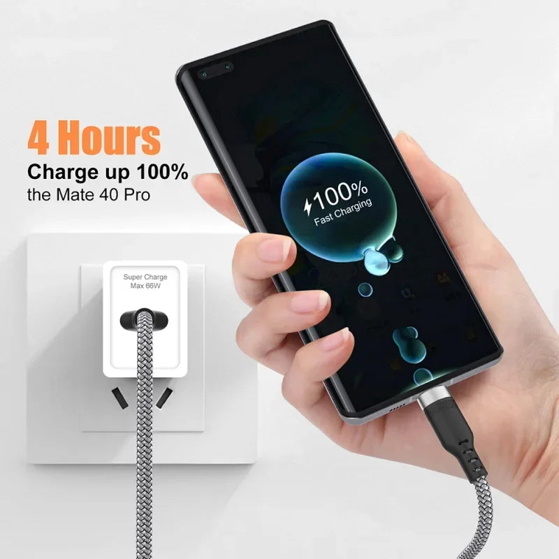 Cabo USB-C 6A Carregamento Rápido — 1m, 2m, 3m e 5m