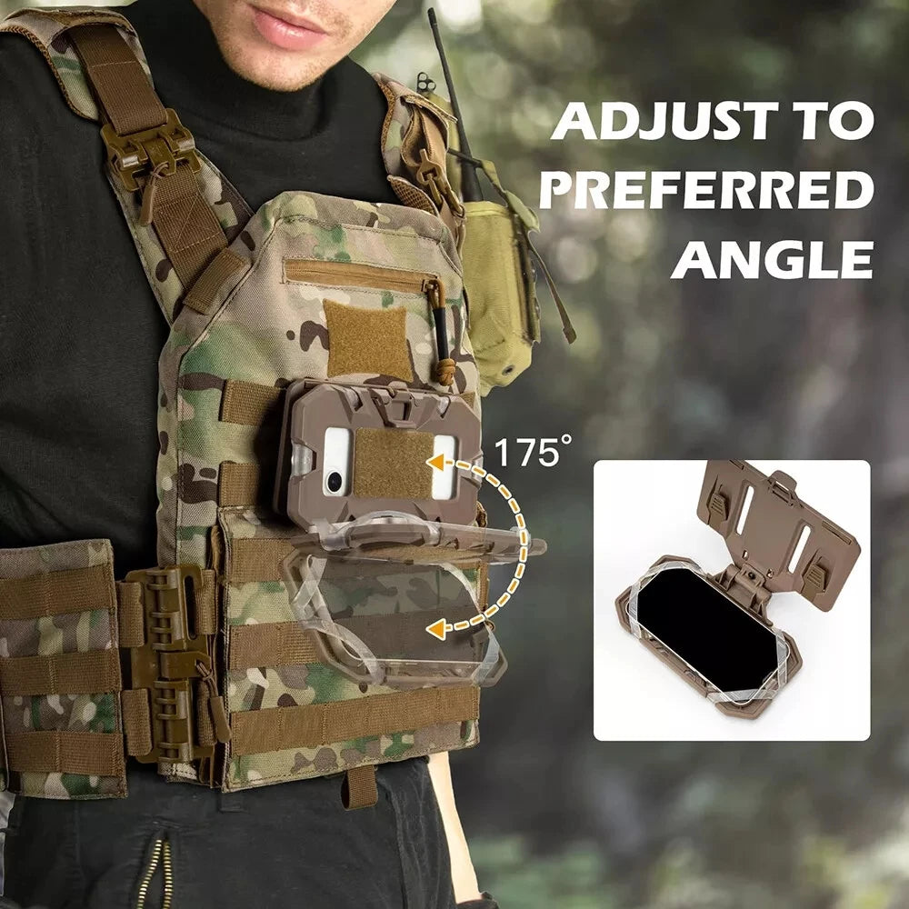 Suporte Tático MOLLE para Telefónico — Navegação e Airsoft