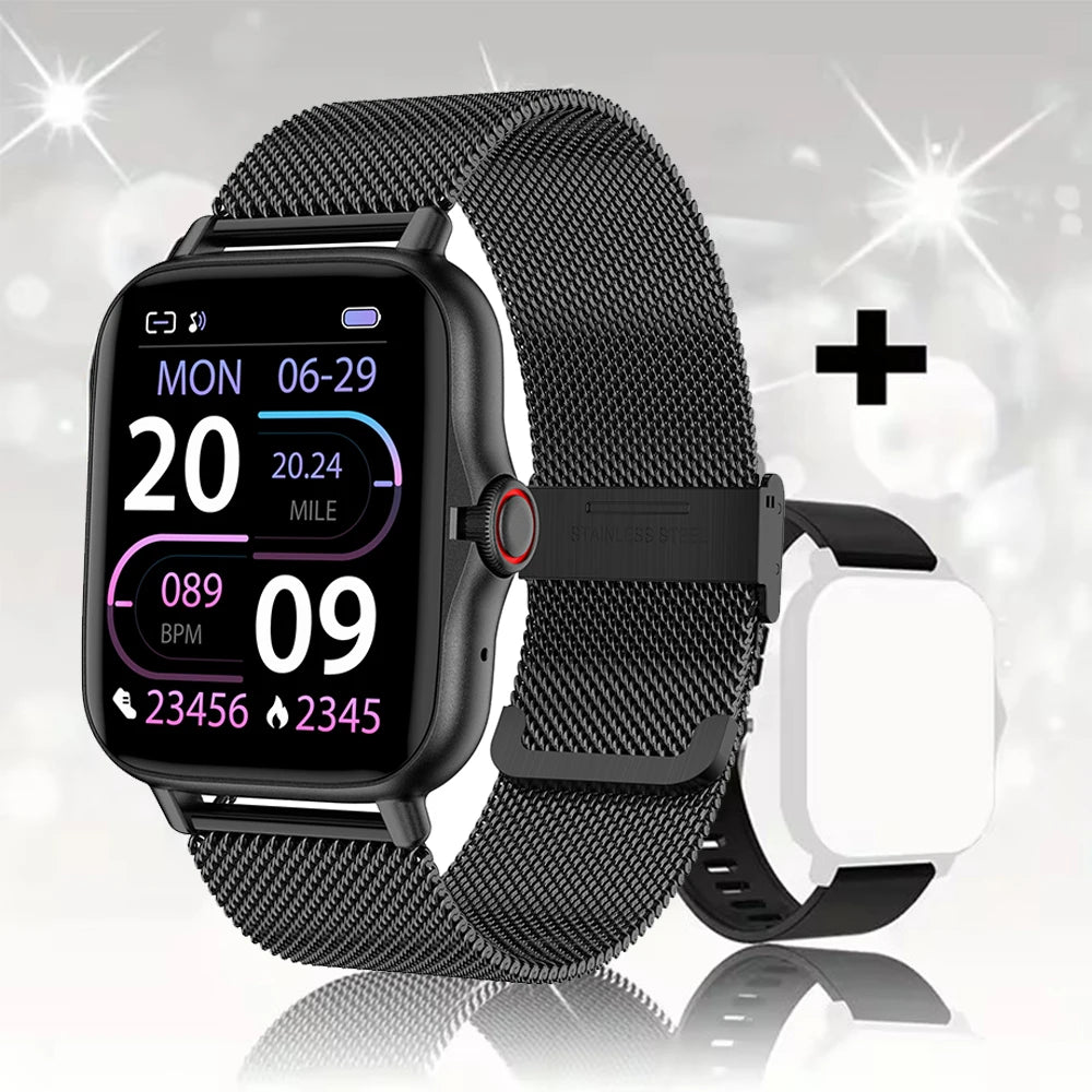 Smartwatch Bluetooth 1.44'' com Monitor de Saúde, Oxigénio e Pressão