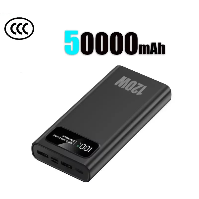 Power Bank Lenovo 120W Alta Capacidade com Display Digital e 4 Interfaces