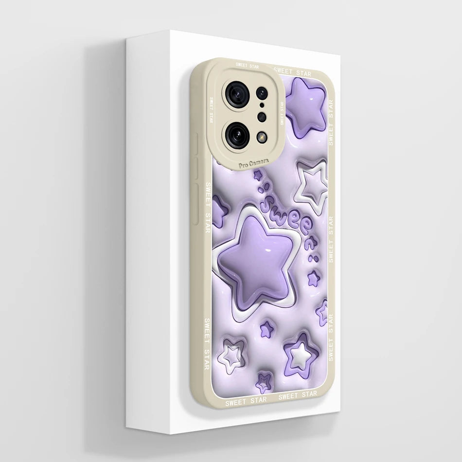Capa Silicone Líquido Estilo Artístico para OPPO Find X5 Pro Lite