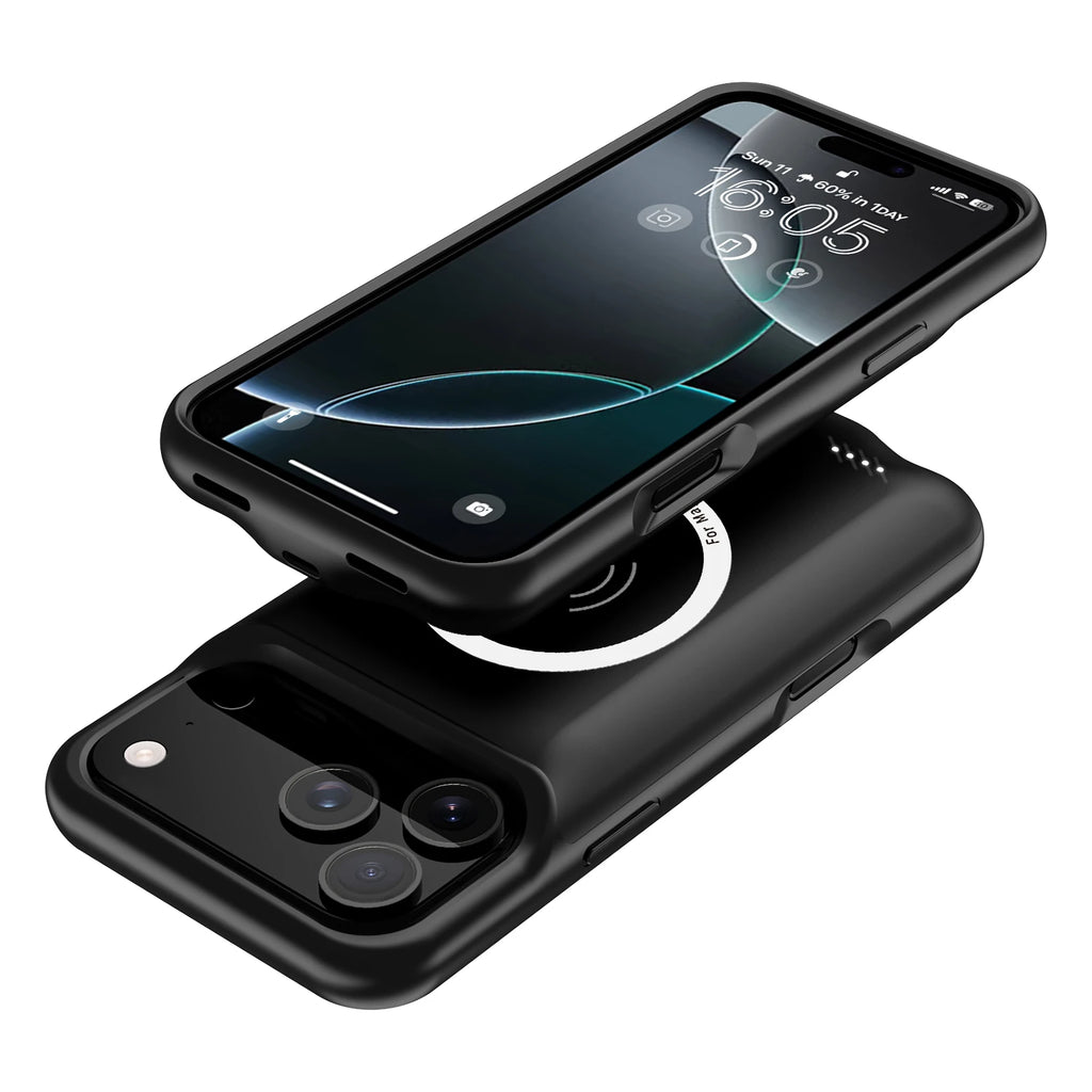 Magnetic Wireless Charging Cover For iPhone 17 Pro Battery Charger Case Power Bank Charger Power case for Magsafe battery pack