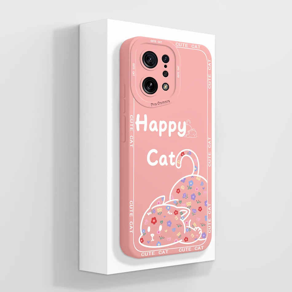 Capa Silicone Líquido Estilo Artístico para OPPO Find X5 Pro Lite
