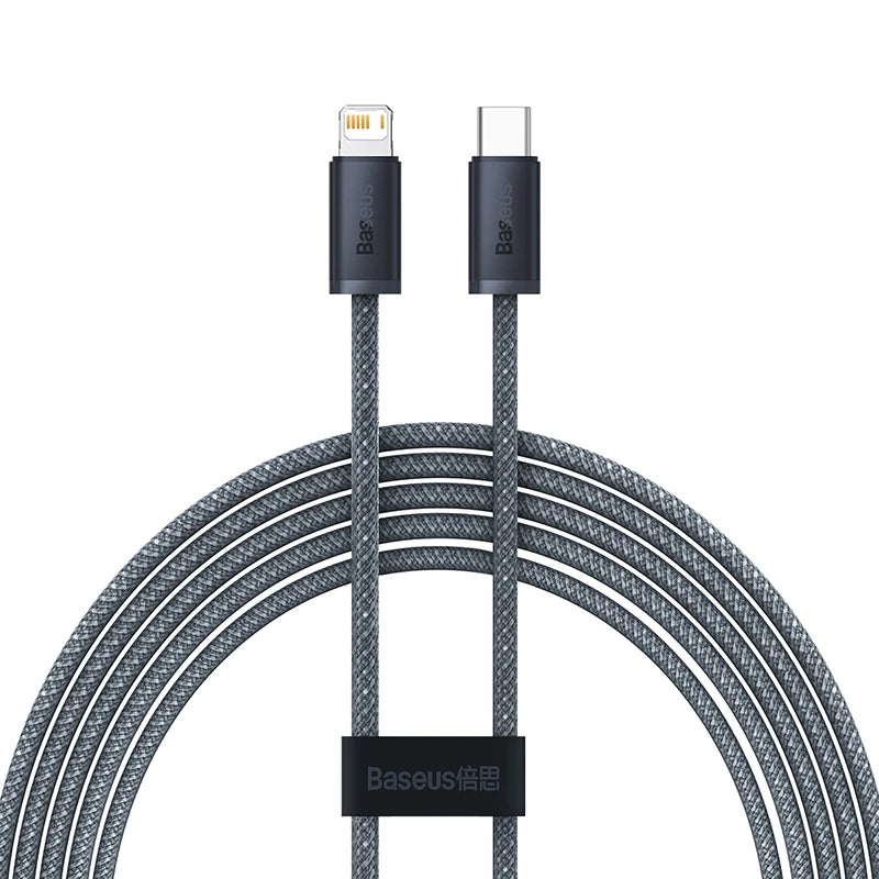 Cabo Baseus USB-C para iPhone 20W Carregamento Rápido — 1.2m/2m