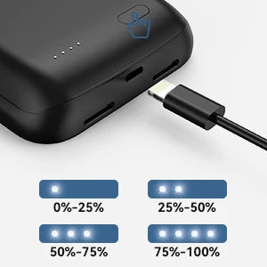 Capa Carregadora de Bateria para iPhone 15 14 13 12 Pro Max Capa Power Bank de Carregamento Sem Fios Capa de Bateria Estendida 10000mAh