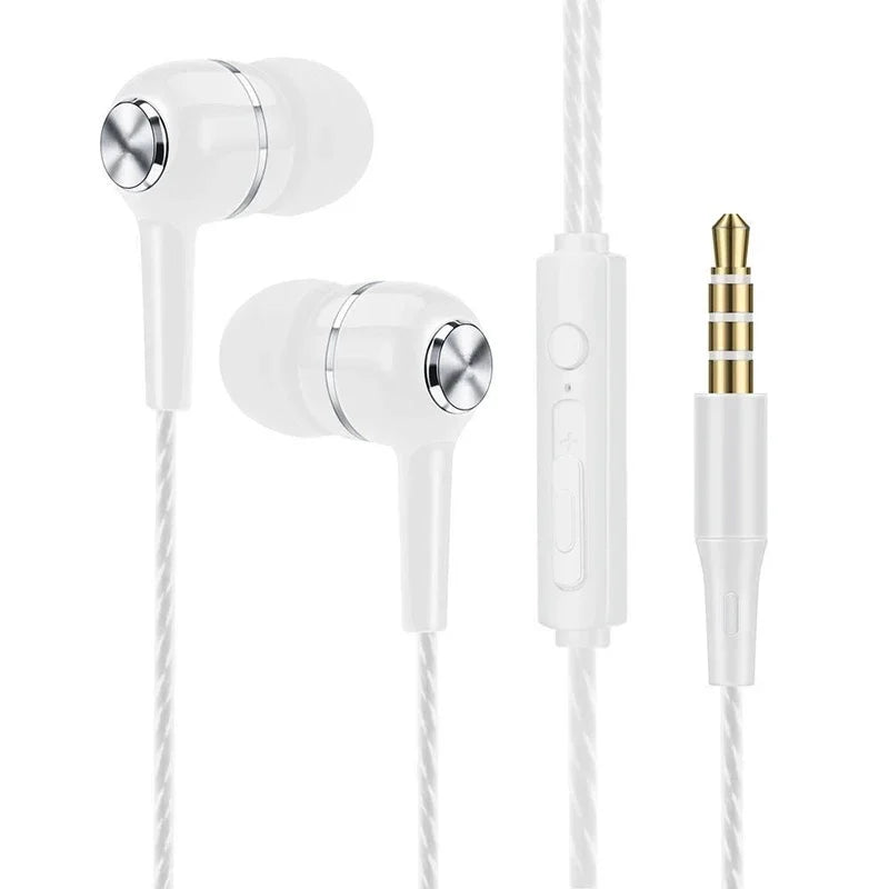 Auriculares com Fio 3.5mm HIFI Bass — Gaming, Desporto e Microfone Universal
