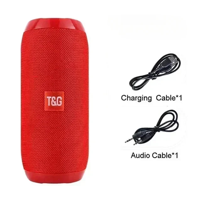 Coluna Bluetooth Portátil Subwoofer — À Prova de Água, Rádio FM e Suporte Cartão TF