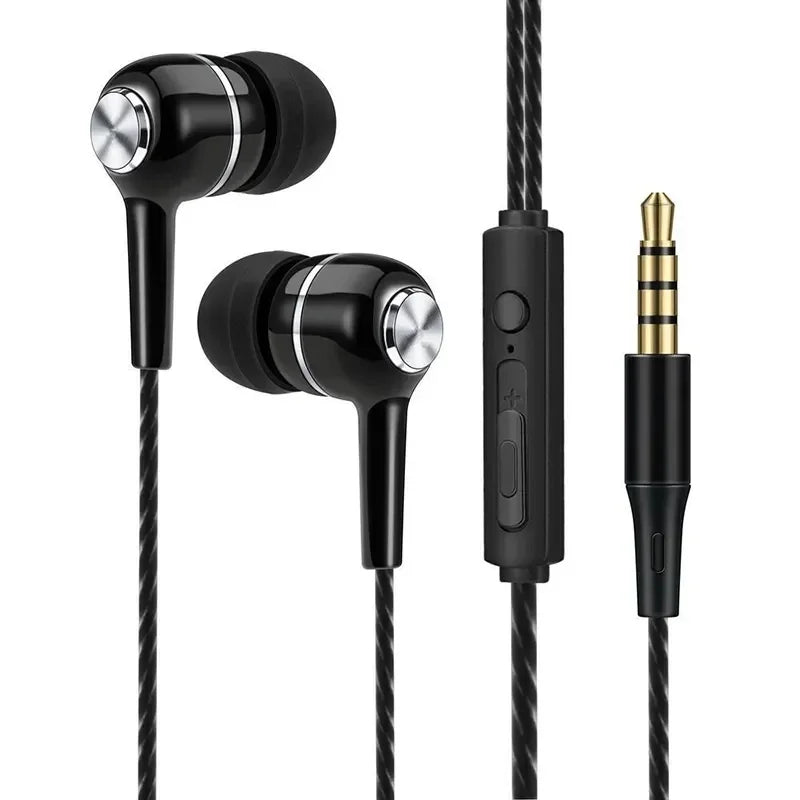 Auriculares com Fio 3.5mm HIFI Bass — Gaming, Desporto e Microfone Universal