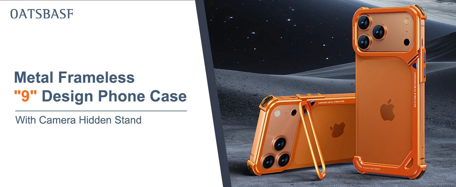 Capa Minimalista MagSafe com Suporte para iPhone 17 Pro Max