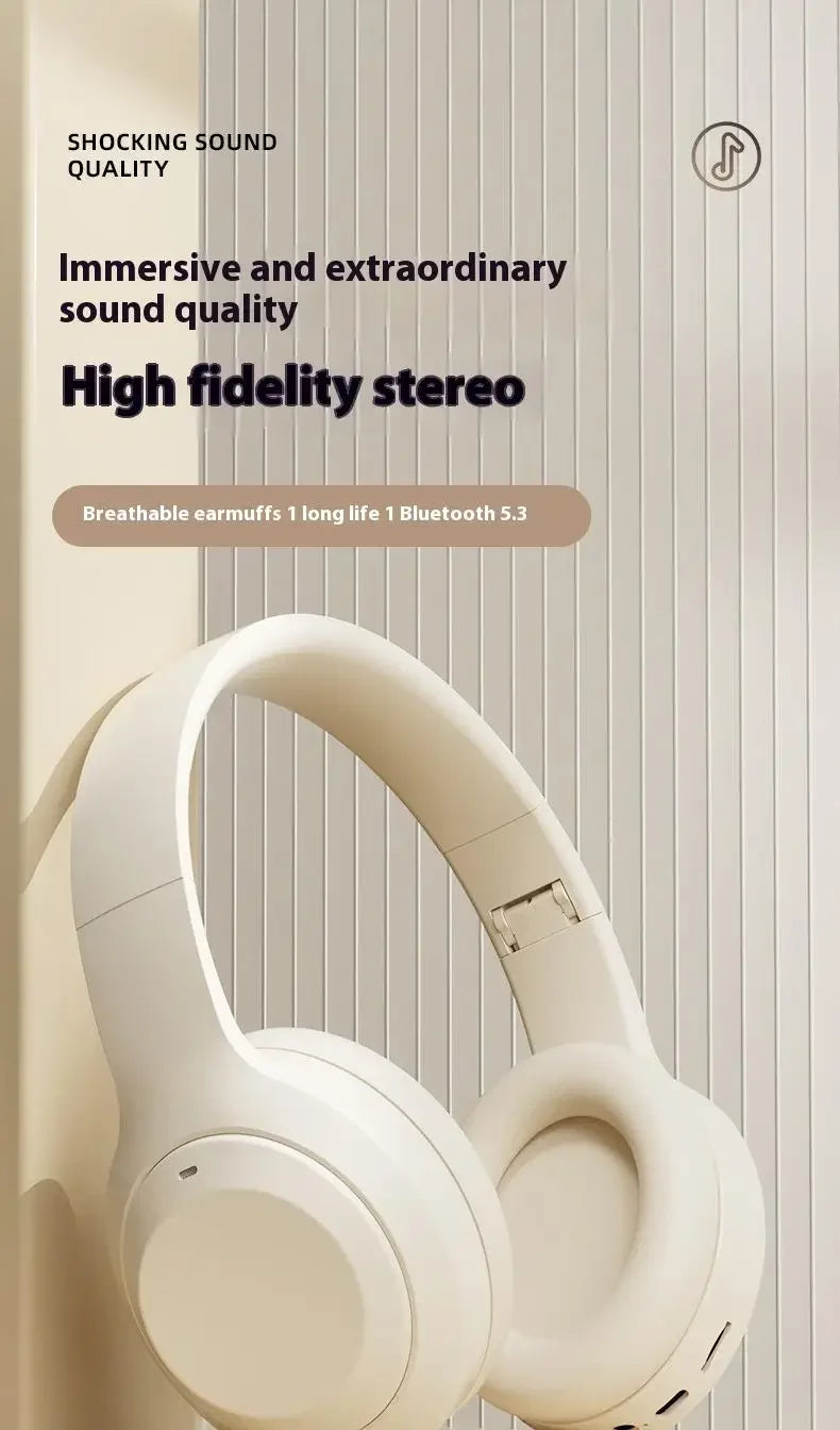 Headphones Over-Ear Bluetooth 5.3 HiFi M5 — Gaming, Desporto e Redução de Ruído