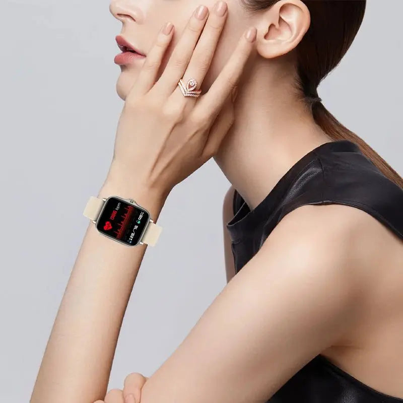 Smartwatch Bluetooth 1.44'' com Monitor de Saúde, Oxigénio e Pressão