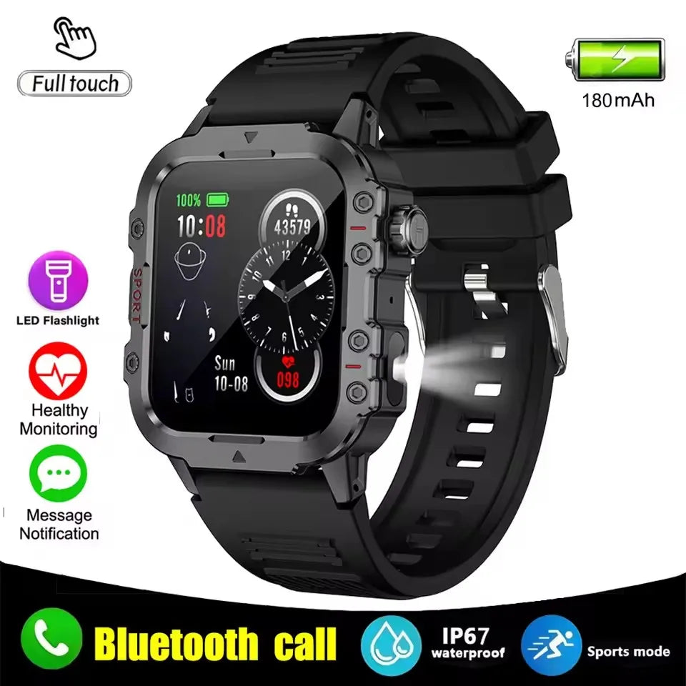 Smartwatch Bluetooth 1.44'' com Monitor de Saúde, Oxigénio e Pressão