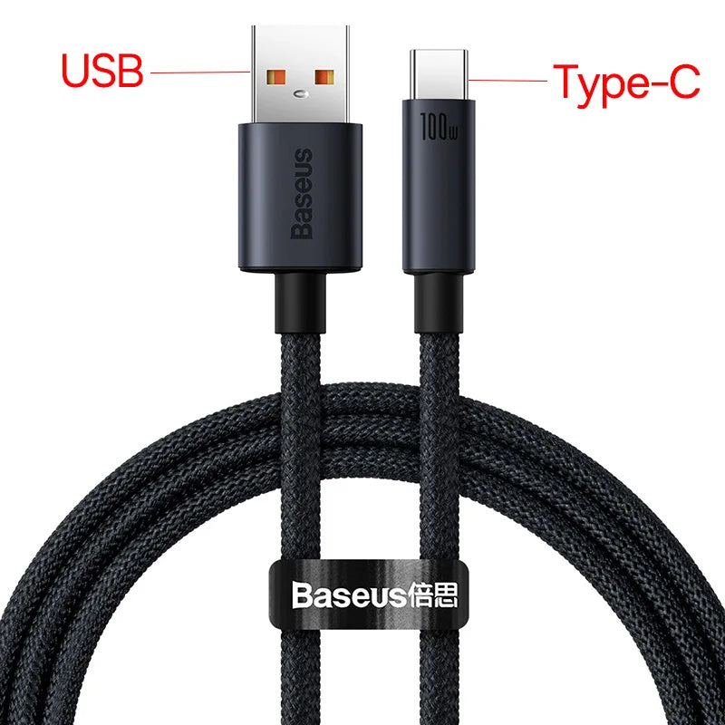 Cabo Baseus USB-C para Lightning iPhone 20W PD — Nylon Trançado 1m/2m/3m