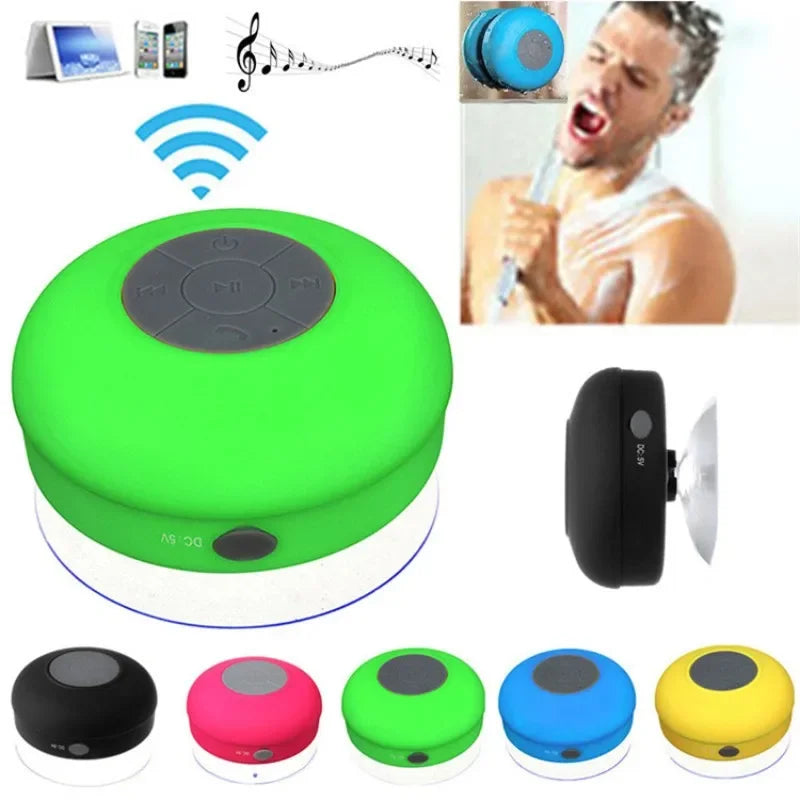 Coluna Bluetooth À Prova de Água com Ventosa — Para Carro, Duche e Exterior