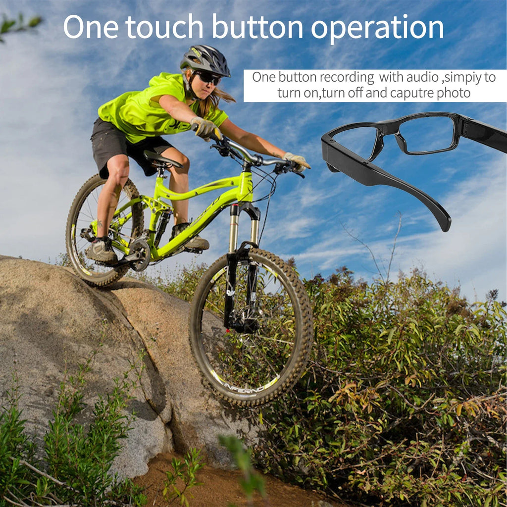 Óculos com Câmara Mini 1080p — Gravação HD para Conducão, Bicicleta e Exterior