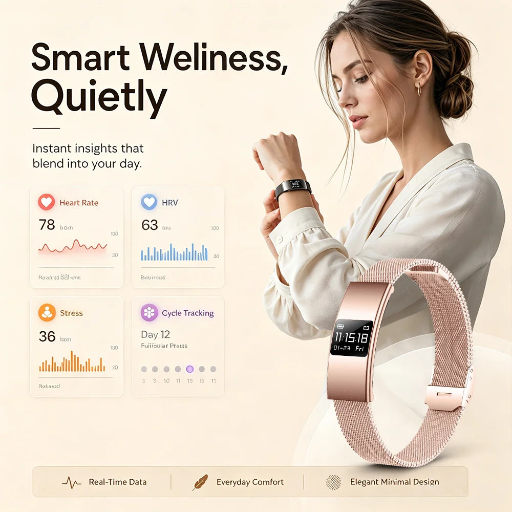 Smartwatch 2026 Estiloso — Múltiplos Modos de Exercício, IPX8 e Presente Perfeito
