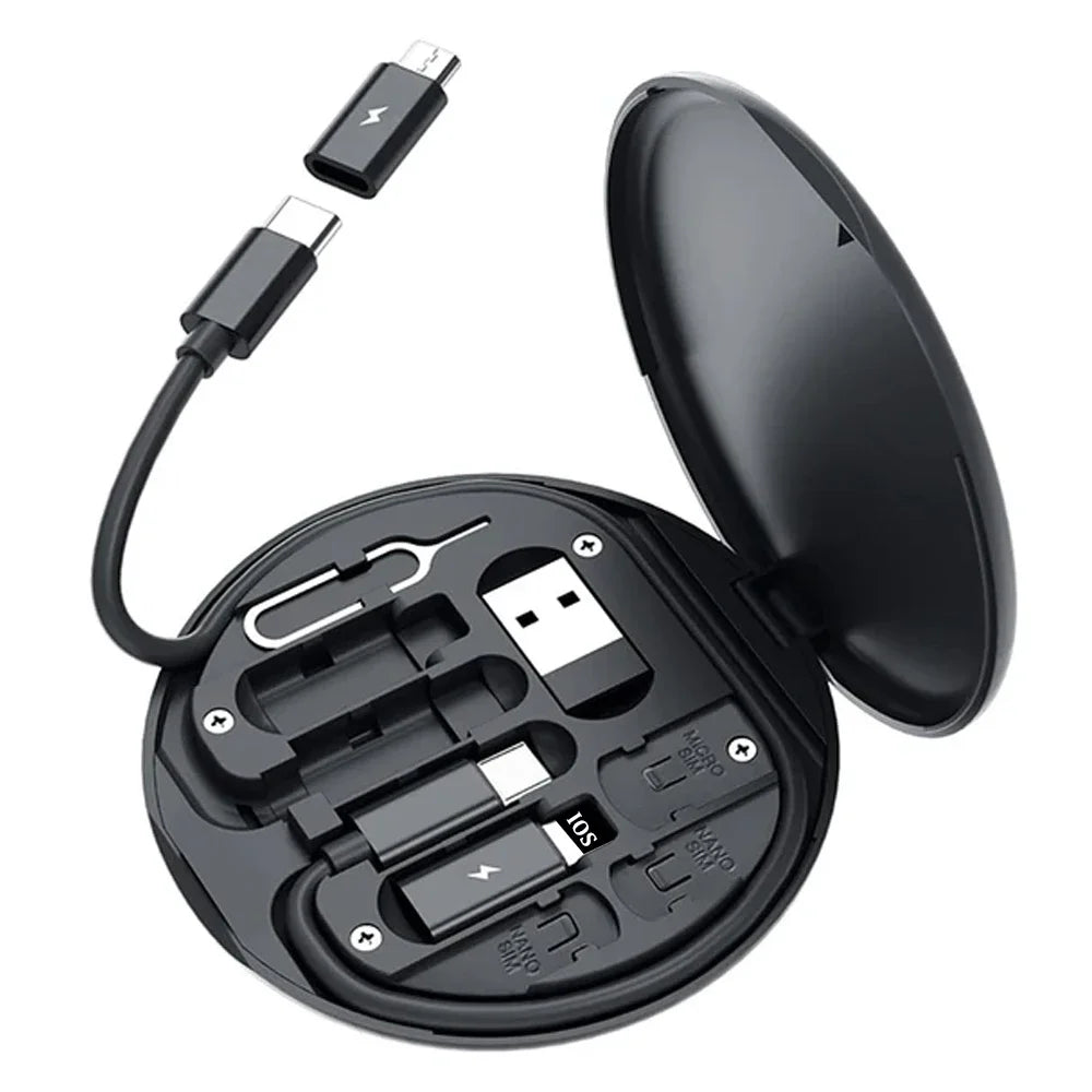 Kit de Adaptadores USB-C 60W — Lightning, Micro USB e Type-C Tudo em Um