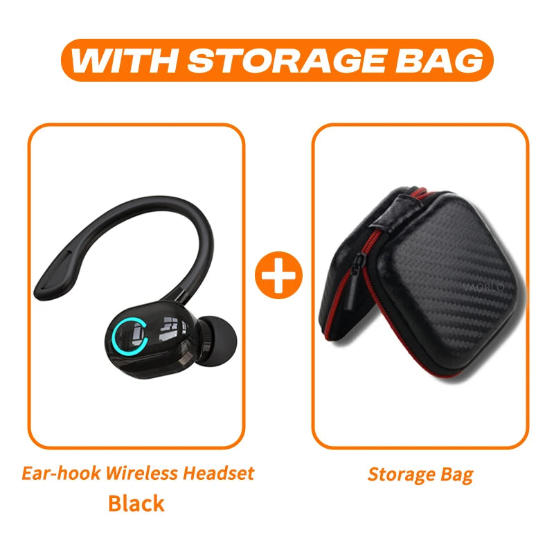 Auriculares Bluetooth HIFI Bass — Cancelamento de Ruído, Microfone HD e À Prova de Água