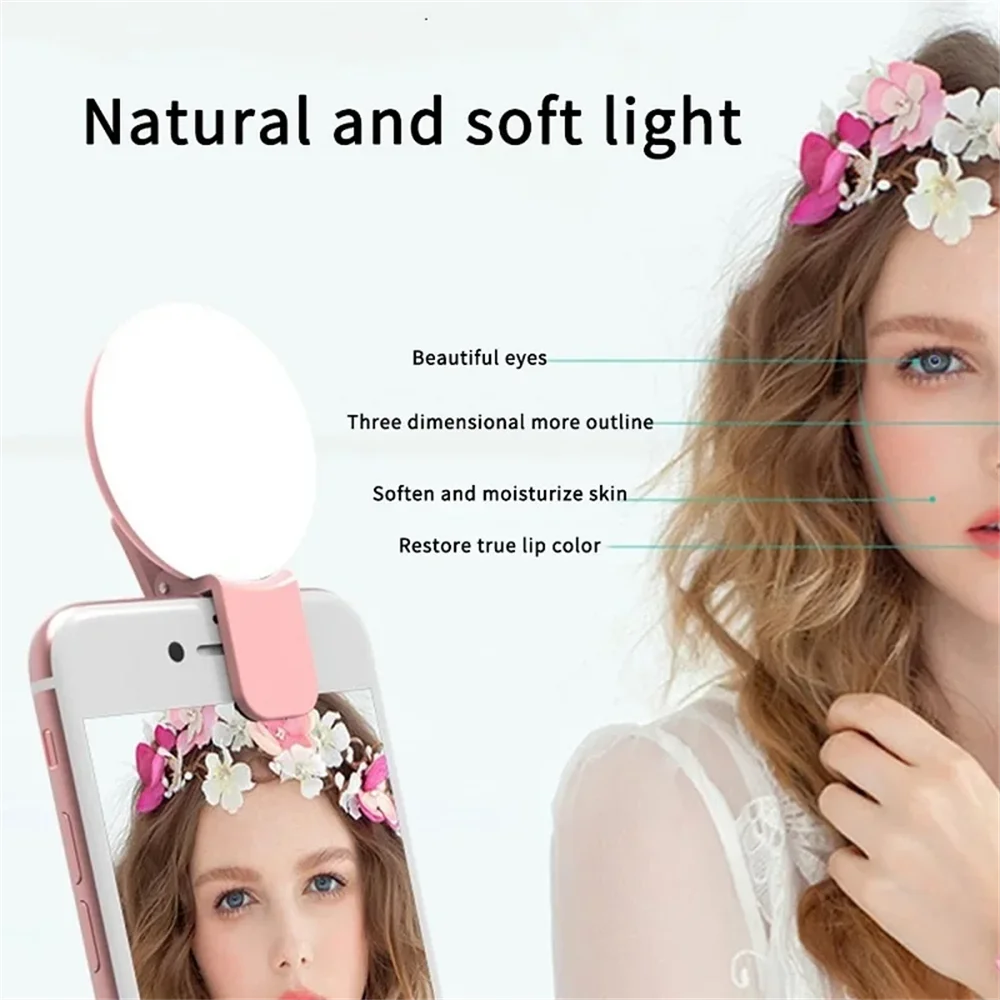 Luz LED Selfie Fill Light — Anel de Luz para Fotografia e Vídeo Universal