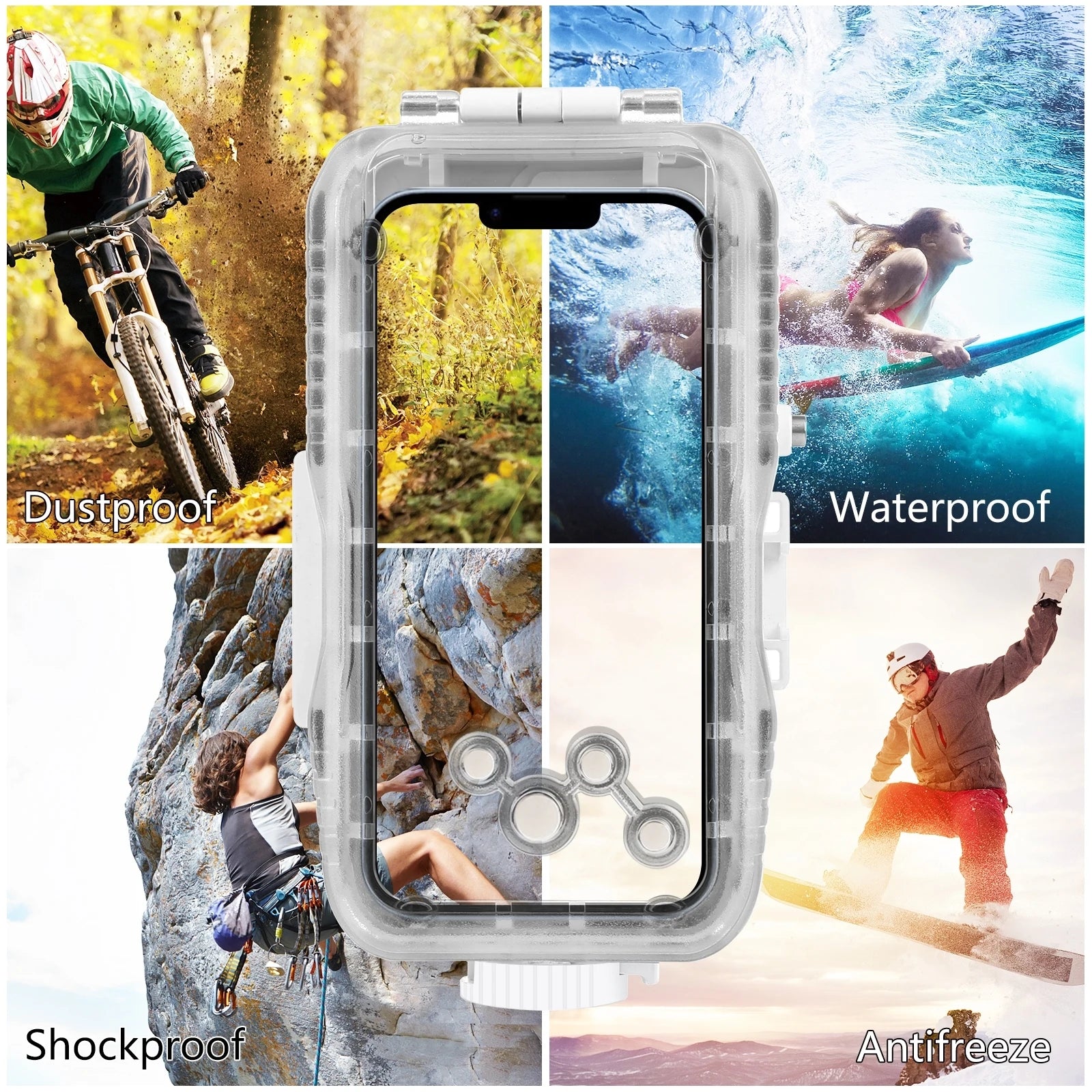 Capa Impermeável 40m para iPhone 14 13 12 Series