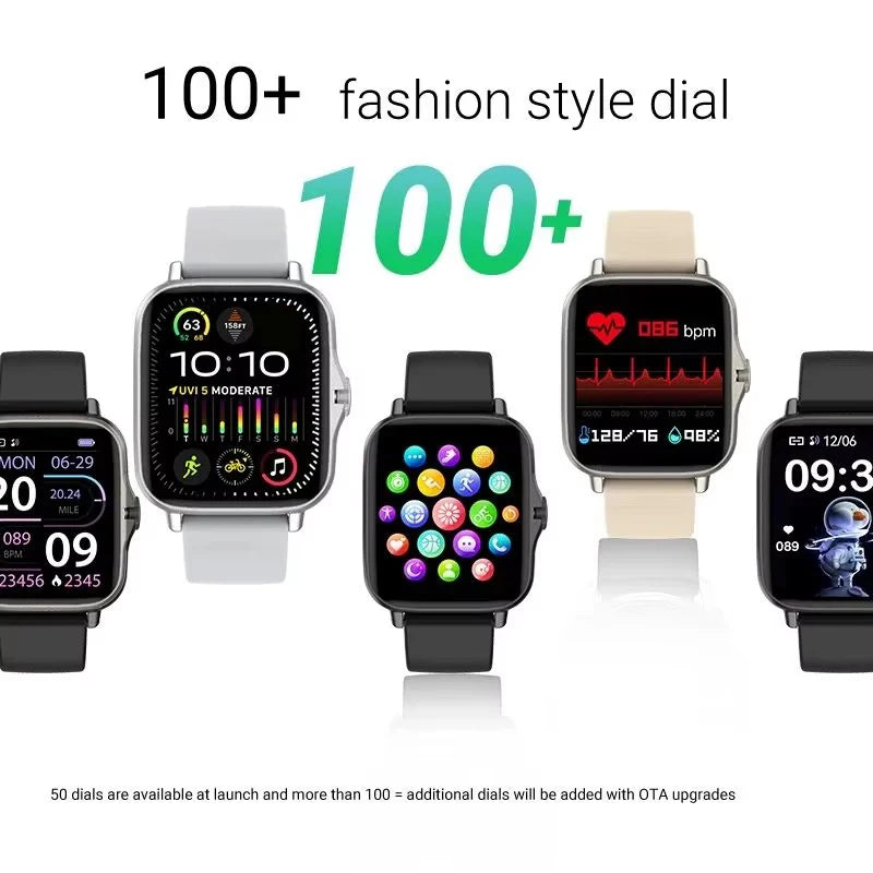 Smartwatch Bluetooth 1.44'' com Monitor de Saúde, Oxigénio e Pressão