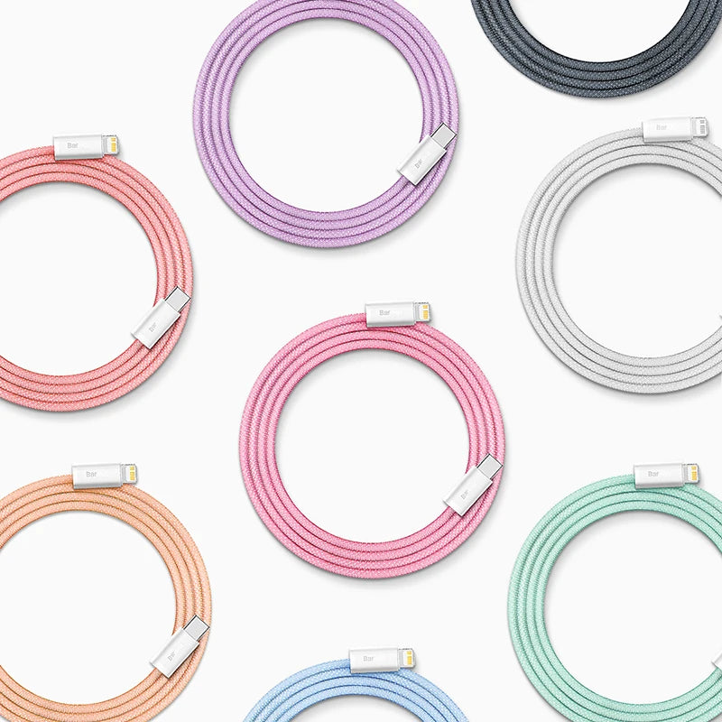 Cabo Baseus USB-C para iPhone 20W Carregamento Rápido — 1.2m/2m